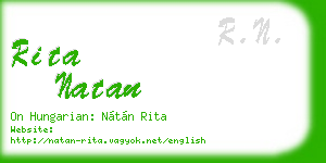 rita natan business card
