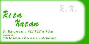 rita natan business card